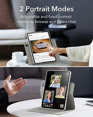 Bao Da dành cho iPad Pro 11 inch / iPad Pro 13 inch 2024 ESR Rebound Hybrid Case 360 - Hàng Chính Hãng