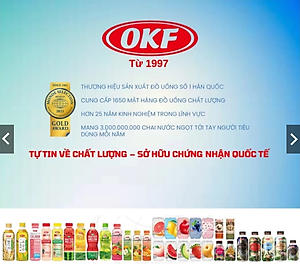 Nước ngọt có ga vị đào OKF Hàn Quốc 350ML