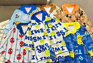 Đồ bộ bé trai, bộ ngủ dài tay pijama pizama cho bé trai size lớn 12-40KG chất thun lạnh mềm mịn mát
