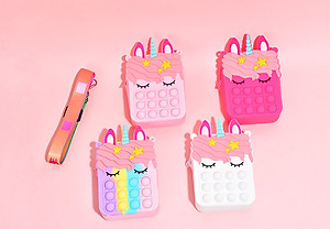Túi Đeo Pop It Hình Kỳ Lân Xinh Xắn Cho Bé