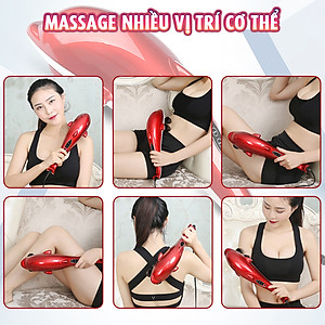 Máy massage cầm tay cá heo 6 đầu Nikio NK-608B - Màu Ngẫu Nhiên, 3 kiểu rung, 3 tốc độ