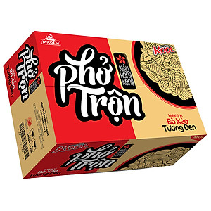 Thùng 12 Hộp Phở Trộn Bò Sốt Tương Đen Cung Đình Kool (80g / Hộp)