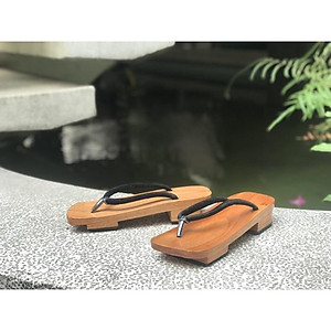 Guốc gỗ Nhật Bản, dép gỗ xỏ ngón Geta Việt (phiên bản cao), guốc mộc quai kẹp, phụ kiện anime cosplay kimono, yukata