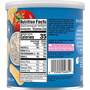 Thực Phẩm Bổ Sung Bánh Ăn Dặm Gerber Lil's Crunchies vị Rau Củ 42g dành cho trẻ trên 8 tháng tuổi