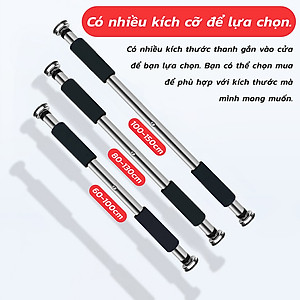 Xà đơn treo tường gắn cửa đa năng cao cấp tập thể dục tại nhà,Tay Cầm Bọc Đệm PVC Chống Trượt