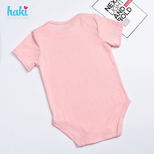 Body cho bé sơ sinh vải sợi tre cao cấp siêu mềm mịn - body suit cho trẻ sơ sinh - bé trai - bé gái , Bộ áo liền quần bodysuit cho bé , body cộc tay cho bé từ 3 đến 18 tháng (4- 12kg) HAKI BB006