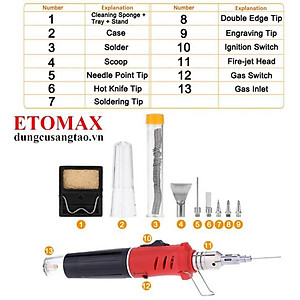 Bút khò hàn nhiệt bằng GAS công sất lớn HS-1115K