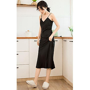Xả kho Đầm Ngủ 2 Dây Dáng Dài Phi Bóng Quyến Rủ Váy Ngủ Dáng Dài