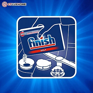 Muối rửa chén bát Finish 4kg kèm túi zip 