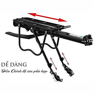 Kệ Yên Sau Gác Ba Ga Gắn Thêm Phía Sau Cho Xe Đạp Vào Cốt Yên (Tích Hợp Kèm Chắn Bùn) Đa Năng Điều Chỉnh Hợp Kim Nhôm Cao Cấp Cho Xe Đạp Leo Núi Địa Hình Mai Lee
