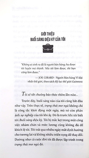 Sách Buổi Sáng Diệu Kỳ Dành Cho Người Bán Hàng