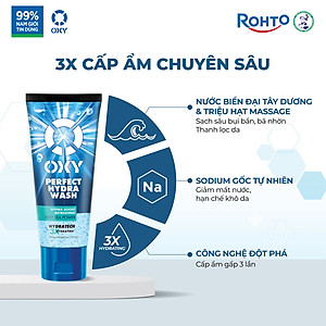 Sữa rửa mặt cho nam Oxy sạch sâu sảng khoái dưỡng ẩm dạng gel Oxy Perfect Hydra Wash 100g