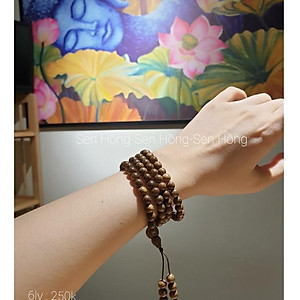 Vòng Tay 108 hạt Trầm Hương TẶNG HỘP GẤM - chuỗi 108 hạt trầm tốc vườn đeo tay nam nữ quấn 3-4 vòng. chuỗi hạt niệm Phật