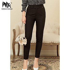 Quần Tây Nữ Công Sở NK Fashion Ống Đứng Cạp Cao, Chất Liệu Nhập Hàn Siêu Mềm Mịn, Chống Nhăn Xù NKQU2101005
