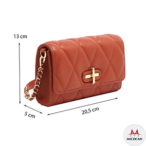 Túi Xách Nữ Đeo Chéo MICOCAH Dáng Công Sở Thời Trang Vân Quả Trám Sang Trọng Thanh Lịch Da Cao Cấp Cực Đẹp MC61