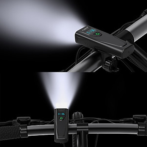 Đèn Pha Xe Đạp Chiếu Sáng Chống Nước CD-30 Gắn Tay lái, Vỏ nhựa ABS, Sạc Điện Type-C Có Đồng Hồ Hiển Thị Thời Gian Lượng Pin, Có Hỗ trợ Sạc Khẩn Cấp - Mai Lee