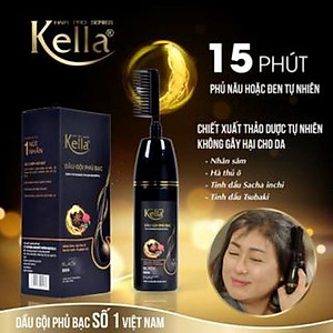Dầu Gội Phủ Bạc kella Chiết Xuất Thảo Dược Màu Nâu Tự Nhiên