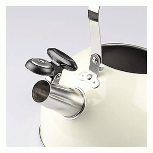 Ấm nước có còi báo khi sôi Pearl Life 1.6L - 2 màu Be & Đỏ - dùng được trên mọi loại bếp - Hàng nội địa Nhật Bản.