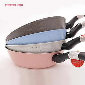 [Hàng chính hãng] Chảo xào/ Chảo đa năng Reverse Neoflam - 28cm. 4 màu Hồng - xanh dương - Ghi xám - Trắng xám