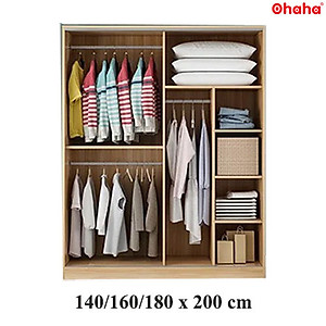 TỦ QUẦN ÁO GỖ CÔNG NGHIỆP 2 CÁNH LÙA OHAHA NHIỀU MÀU ĐA DẠNG - CL004