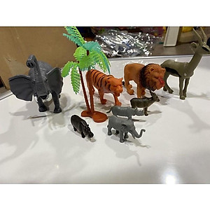 Bộ đồ chơi trẻ em mô hình động vật 58 chi tiết thú rừng hoang dã nhựa an toàn giúp bé nhận biết thế giới xung quanh