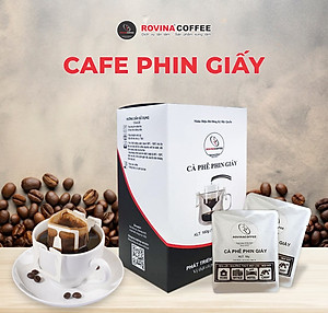 Cà Phê Phin Giấy Rovina – Tiện Lợi – Mọi Lúc – Mọi Nơi Nguyên Chất 100%, Vẹn Tròn Hương Vị Nguyên Bản, Đậm Ngon Đúng Chất