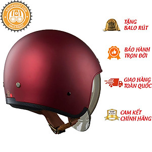 Nón bảo hiểm 3/4 ROYAL M139 có kính âm màu ĐỎ ĐÔ