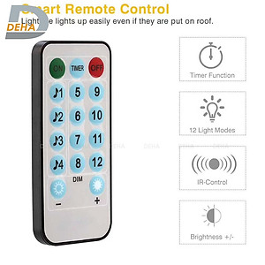 Dây đèn led đom đóm nhấp nháy đồng bộ theo nhạc 10 mét vàng nắng 