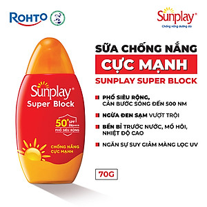 Kem chống nắng Sunplay cực mạnh dạng sữa Sunplay Super Block SPF 81, PA++++ 70g