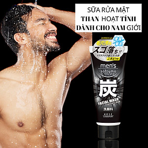 Sữa Rửa Mặt Nam Chiết Xuất Than Hoạt Tính Kosé Softymo Men's Facial Wash A (130 G)