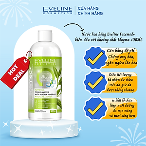 [Deal 179k] Nước hoa hồng kiềm dầu khoáng chất Magma Eveline Facemed 400ml