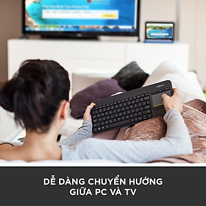 Bàn Phím Không Dây Logitech K400 PLUS - Hàng Chính Hãng