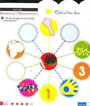 Sách 200 Miếng Bóc Dán Thông Minh - Bé Học Toán (2-6 Tuổi) - Tái Bản