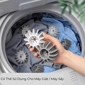 Combo 10 Bóng Giặt Làm Thẳng Quần Áo Thế Hệ 3, Cầu Gai Hỗ Trợ Giảm Nhăn và Đánh Bay Vết Bẩn - HÀNG CHÍNH HÃNG MINIIN