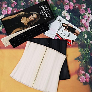 Đai nịt bụng (gen siết giảm eo) latex 25 xương thép nhập khẩu Italy dáng cao 27cm