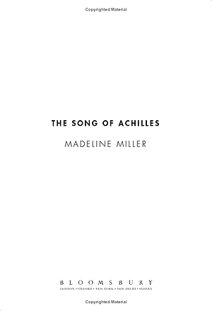 The Song Of Achilles