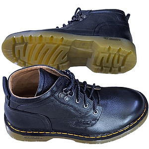 Giày boots nam cao cổ HÀ NAM da bò thật đế đốc tờ cao cấp DT2022