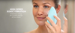 Máy rửa mặt USA Silicone kháng khuẩn công nghệ siêu âm, hút chân không HoMedics nhập khẩu USA