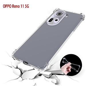 Ốp lưng cho Oppo Reno 11 5G | Reno 11F 5G dẻo trong TPU chống sốc 4 góc cạnh ( Hàng chính hãng)