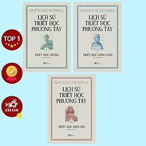 Sách - Combo Lịch sử triết học phương Tây (Trọn bộ 03 cuốn) (Bertrand Russell) (Bìa cứng) - Nhã Nam Official