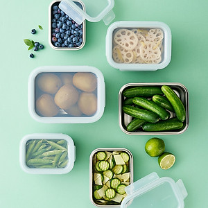 Hộp đựng thực phẩm bằng thép không gỉ LocknLock Color Coated STS Container nhiều dung tích