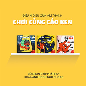 Combo 3 cuốn truyện tranh Ehon Nhật Bản - Làm Quen Với Âm Thanh Cùng Cáo Ken (Cáo Ken và cảnh vật - Lấp lánh lấp lánh; Cáo Ken và động vật - Rón rén rón rén; Cáo Ken và đồ vật - Lộp bộp lộp bộp) - Dành cho trẻ từ 0 - 6 tuổi