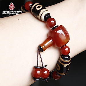 Vòng lu thống đá mã não đỏ mệnh hỏa, thổ - Ngọc Qúy Gemstones