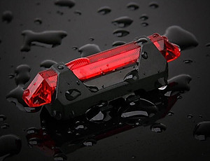 Đèn 5 LED Cảnh báo sau Xe Đạp giúp đạp xe an toàn ban đêm 4 chế độ sáng (Đèn Đỏ) Mai Lee - Hàng chính Hãng