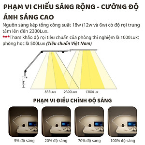 Đèn bàn học Led bảo vệ mắt Ergo Edge 1 DandiHome chống cận để làm việc, đọc sách cao cấp có thể kéo dài và gấp gọn - 3 chế độ sáng thông minh