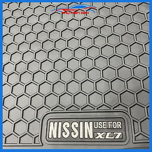 Thảm lót sàn cao su cho xe Suzuki XL7 2019-2020-2021-2022-2023 mẫu chữ trắng hàng chuẩn theo xe chịu lực tốt