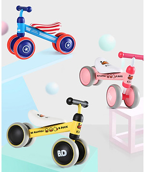 Xe chòi chân bốn bánh thăng bằng cho bé khung thép cao cấp (màu ngẫu nhiên)