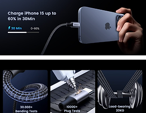 Cáp sạc và truyền dữ liệu 0.5M USB Type-C to USB Type C 60W từ máy tính ra điện thoại Ugreen 50149 - Hàng chính hãng