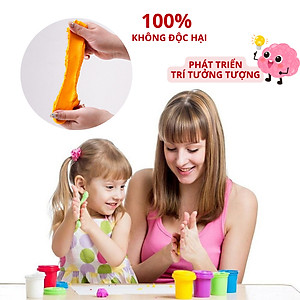 Đất Nặn Nhiều Màu - Chất Liệu An Toàn Đất sét tự khô an toàn Lốc 36 màu cao cấp Softclay nặn hình, làm Butter slime