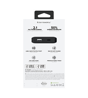 Sạc dự phòng Mophie Powerstation 10,000mAh Power Delivery - Hỗ trợ sạc nhanh PD 18W - HÀNG CHÍNH HÃNG